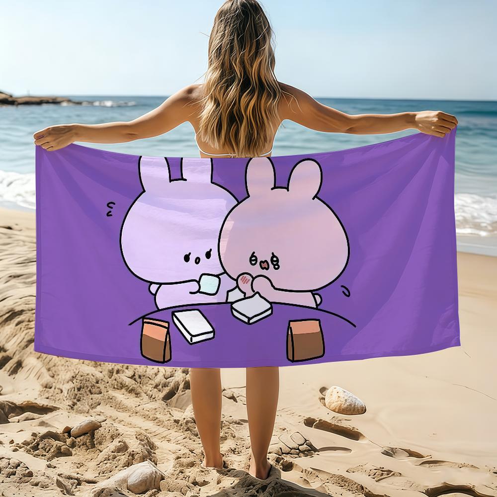 A-Asamimichaans A-Asleep Cute Towel Beach Towel Oversized Quick Dry Towel Absorbent Soft Swim BeachTowels for Men Women