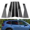 6pcs/set Window Door Trim Decal Cover Glossy Piano Black Stickers Exterior Parts For Subaru Forester 2019-2023