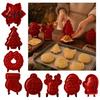 Baking Gifts for Enthusiasts Christmas Hand Press Pie Mold, Plastic Pastry Dough Handmade Neatly Cut Cookie Cutters DIY Holiday Treats