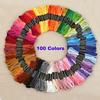 100 Colors Cross Stitch Cotton Embroidery Thread Multifunctional Embroidery Floss Embroidery Floss Set for Needle-Threading Tool
