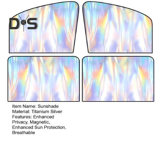 1/4 szt. Samochodowe osłony przeciwsłoneczne na okna Magnetyczna osłona na tylne okno dla dziecka do ochrony przed UV, zapewniająca prywatność, oddychająca siatka, pokrowce przeciwsłoneczne, składana zasłona, większość pojazdów