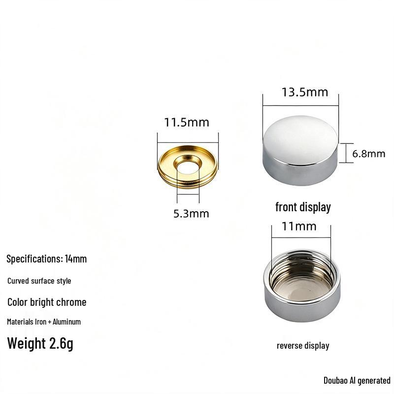 Acrylic Decorative Mirror Screw Cap for Glass and Tile Fixing