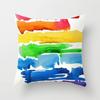 Regenbogen Geometrische Kunst Nordisch Minimalistisch Kissenbezug Sofakissenbezug Heimdekoration (45cm X 45cm)