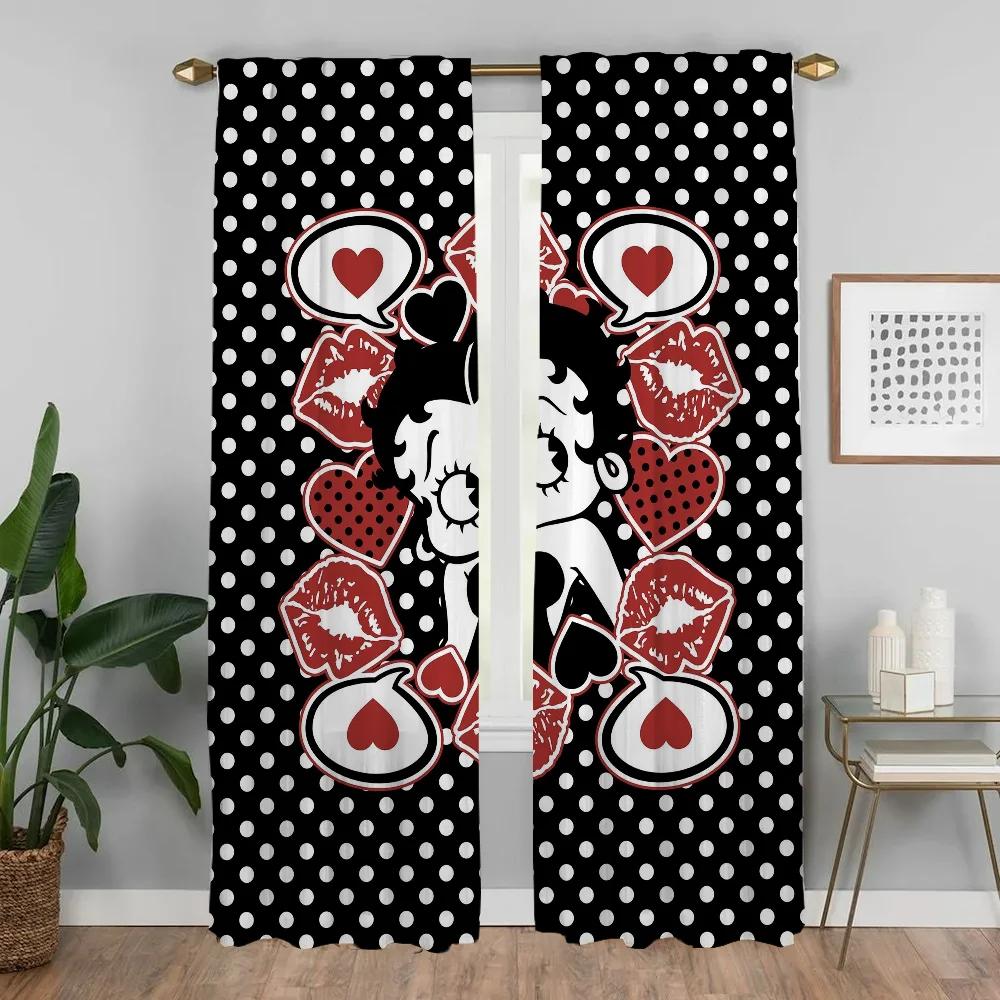 Tulle for Bedroom B-bettys BoopS Window Curtain for Room 2 Panel Elegant Room Curtains Home Interior Curtains Shades Partition