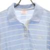 Brooks Brothers Polo à manches courtes à motif bordure L Bleu clair Femme Occasion