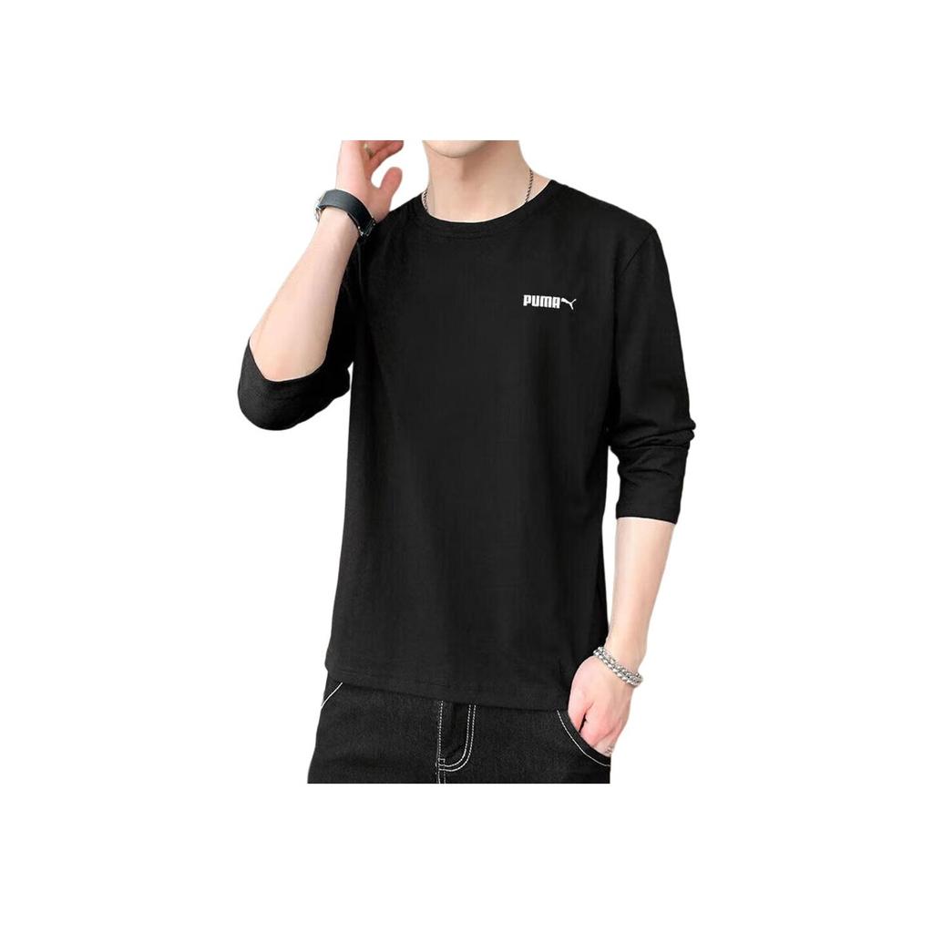 Puma Simple Comfortable Letter Breathable Long Sleeve T-Shirt Men Tops 693000-01