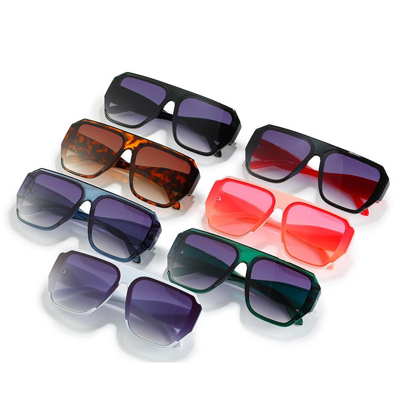 Sunglasses, Personalized Large-Frame Contrasting Color Pc Glasses, Women'S Sunglasses Of The Same Style