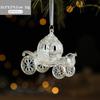 1pc New Christmas Tree Pendant Transparent Pumpkin Car Creative Bells Angel Girl Christmas Acrylic Decoration Supplies