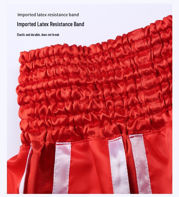 Boxing Ribbon Style Muay Thai Kickboxing Competition Shorts