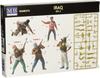 Master Box 1/35 Scale Middle Eastern Armed Civilians with AK-47 Rifles and Other Equipment, Set of 4 Plastic Model Kits, MB35076