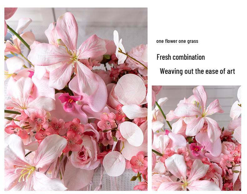 Individuell gefertigtes weißes europäisches florales Tafelaufsatz für Hochzeiten