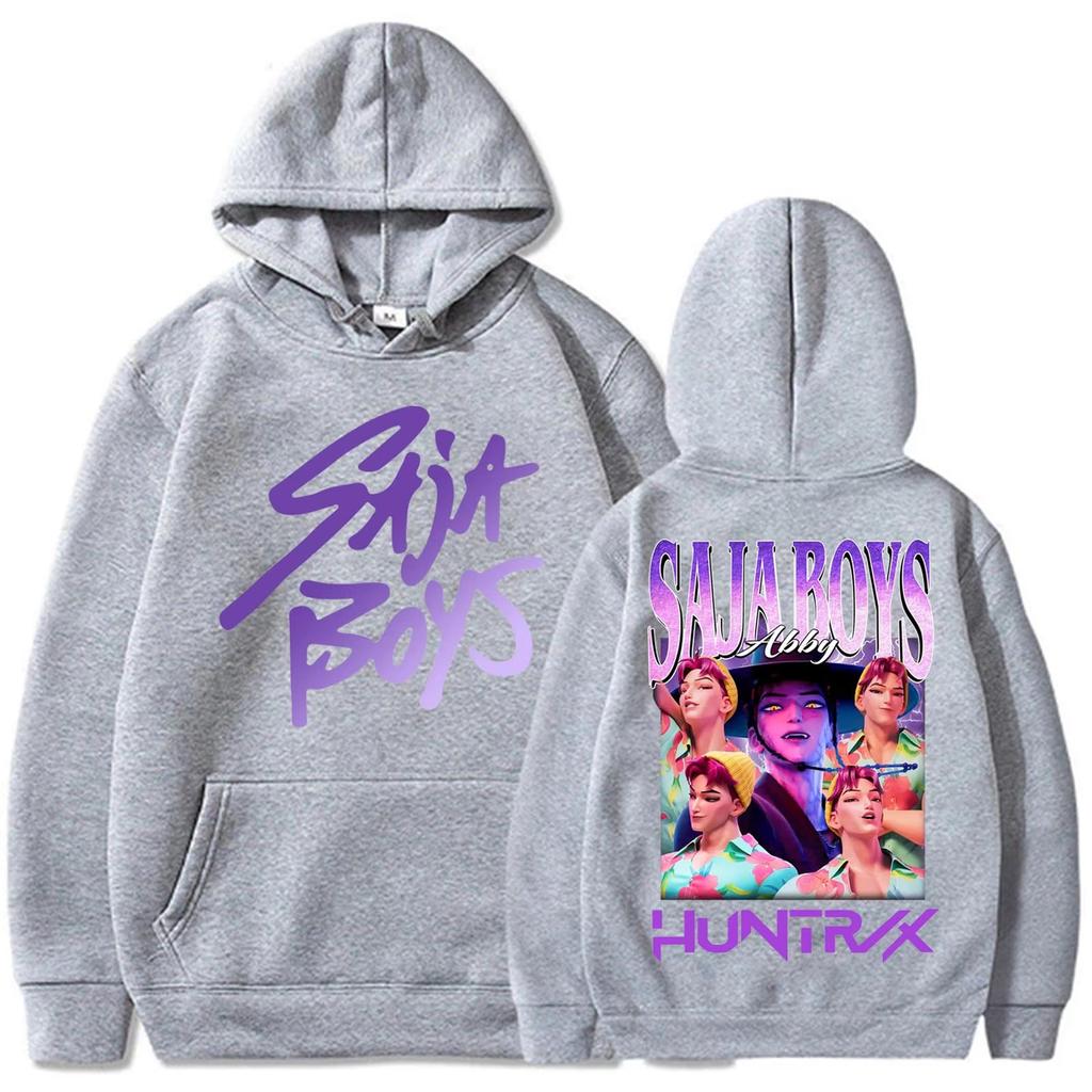 K-Pop Dämonenjäger Herbst Winter Hoodie Abby Saja Jungen Grafikdruck Harajuku Pullover Tops Mann Frau Sweatshirt Fans Geschenk