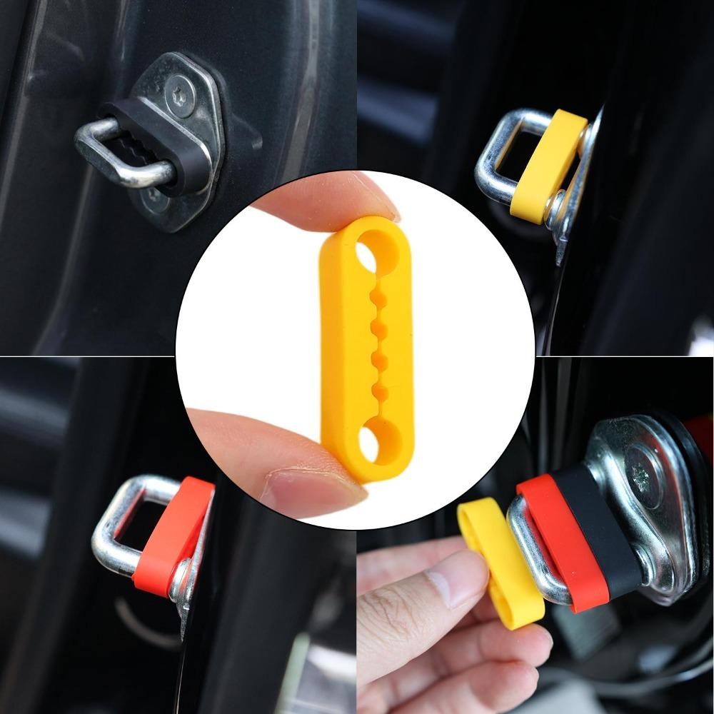 Silicone Auto Door Lock Buckle Damping Pads Shock Absorber Cushion Anti Rattle Soundproof Gaskets Universal Vehicle Protector