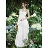 Design High-end Coffee Break French Chic and Beautiful Xiaoxiang Seaside Vacation Yellow Neck Dress