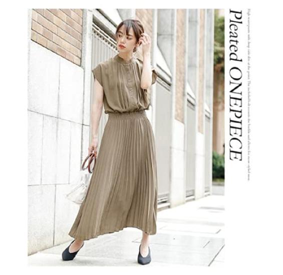 French Sleeve Pleated Casual Fashion Dress Gradient Elegant Short Sleeve Bow Tie Waist Midi Dress [JINJUDUO] Women's