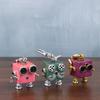Lovely Hand-Made Punk Wooden Metal Steampunk Robot Charactors Keychain Pedant Necklace For Bag Charm Cool Jewelry Gift