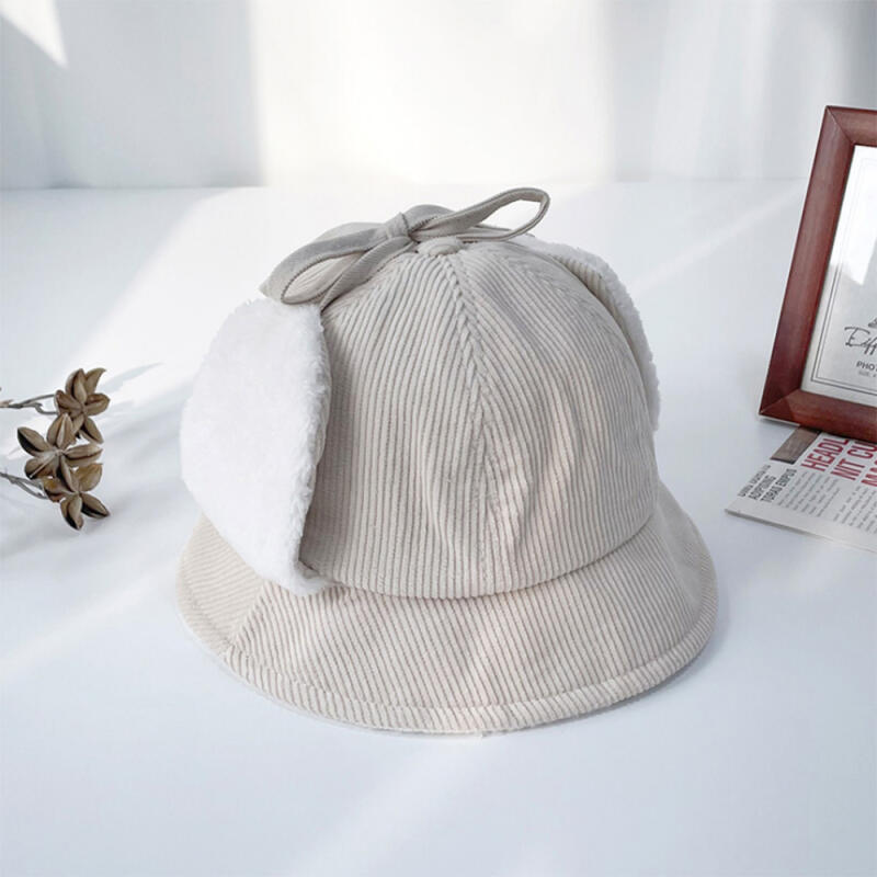 Mekley Hat Winter Bucket Hat Women s Warm Fur Hat for Winter black