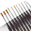 Custom Wear-Resistant Elastic Precision Brush for Line Drawing and Oil Painting with Triangular Handle and Wolf Hair 