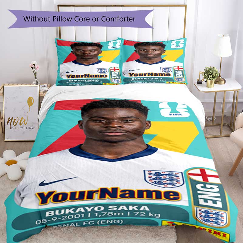 Star Player 1 Customize your name Bedding Set Breathable Duvet Cover with Pillowcases Home Decoration Birthday Gift
