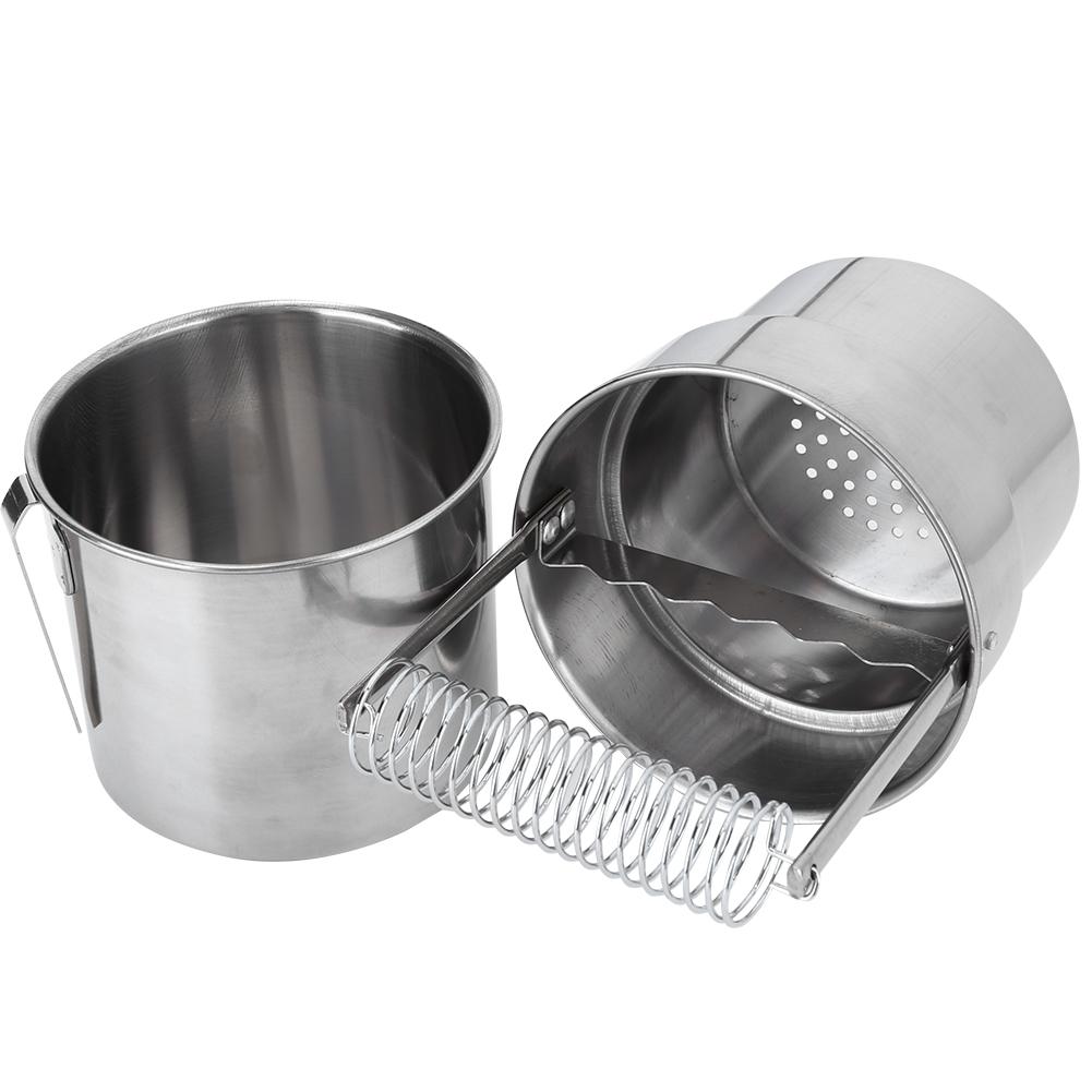 Artist Brush Washer Double Layer Filtration Portable Stainless Steel Brush Cleaner for Sketching