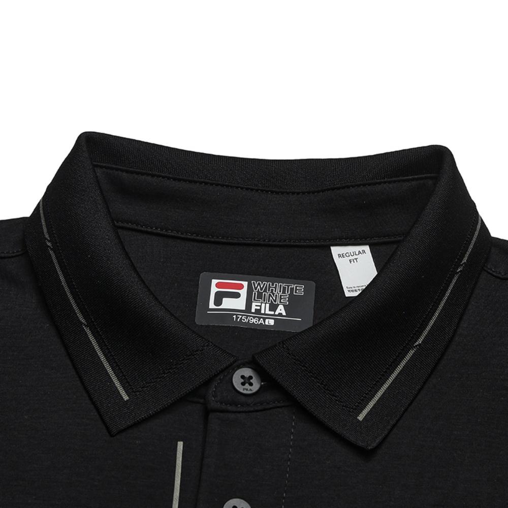 FILA White Fashion Casual Comfortable Simple Versatile Long Sleeve Polo Shirt Men tops F11M533204FBK