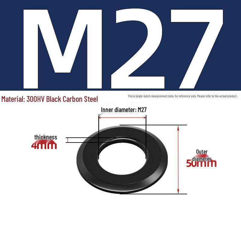 Chamfered Flat Washer 304 Stainless Steel, Blue-White Zinc, Black Zinc, GB97.2, Shim M5 M8 M16