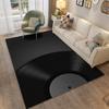 Multi-Size Retro Music Phonograph Recording Rug Living Room Bedroom Sofa Decorative Carpet, Kid's Room Non-Slip Mat Fast Arrive