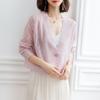 Spring and summer new thin ice silk knitted cardigan top women's loose simple sunscreen shawl air-conditioning shirt jacket