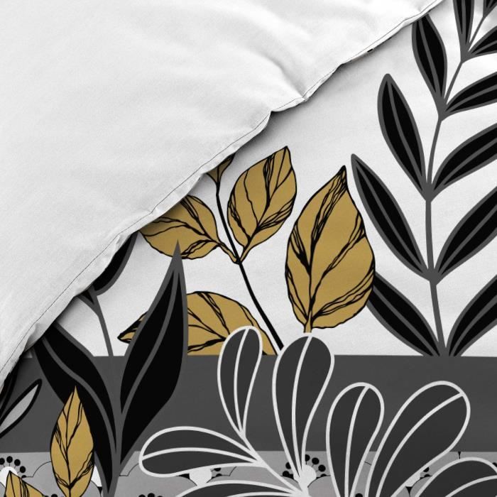 Parure Housse de couette + taies - Catalia - 220 x 240 cm - 100% Coton - Élégance - Chic