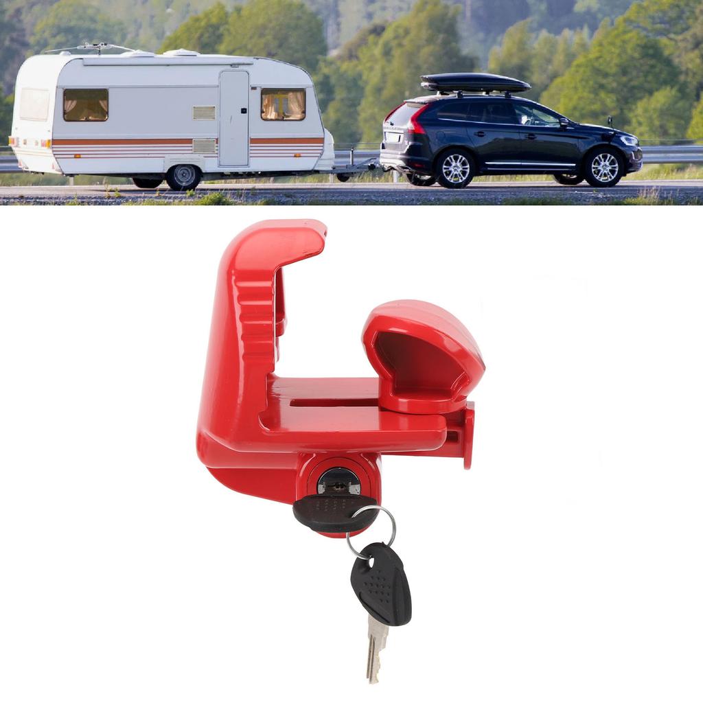 Trailer Hitch Lock with Keys High Security Heavy Duty Fit RV Coupler Lock for 1 7Celsius8inch 2inch 2 5Celsius16inch Couplers