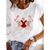 Women's fashion short-sleeved casual T-shirt clothes summer  clothing ladies print graphic tops