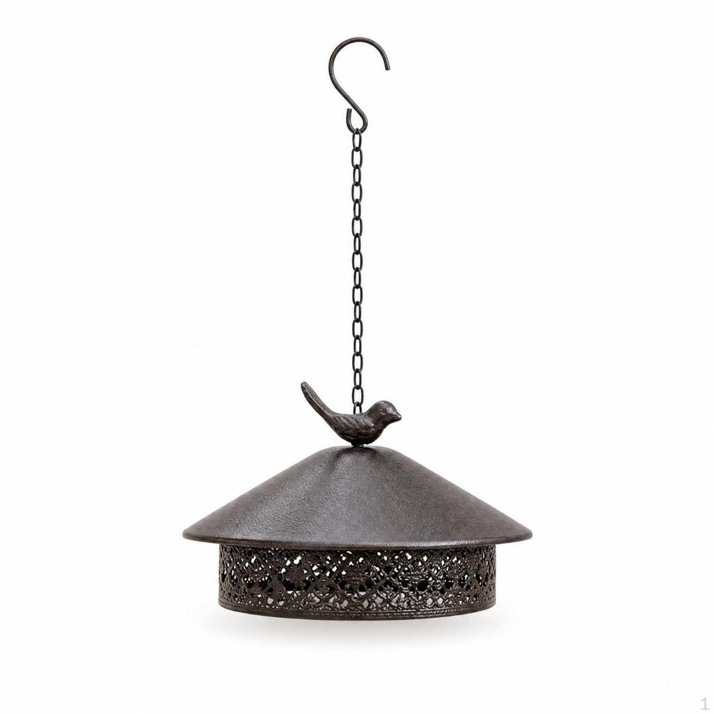 Hanging Coil Holder Bird Finial Iron Openwork for Garden, Camping Upgraded Model a