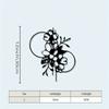 Vintage Floral Metal Wall Art Black White Modern Iron Sculpture Living Room Home Decor Gift