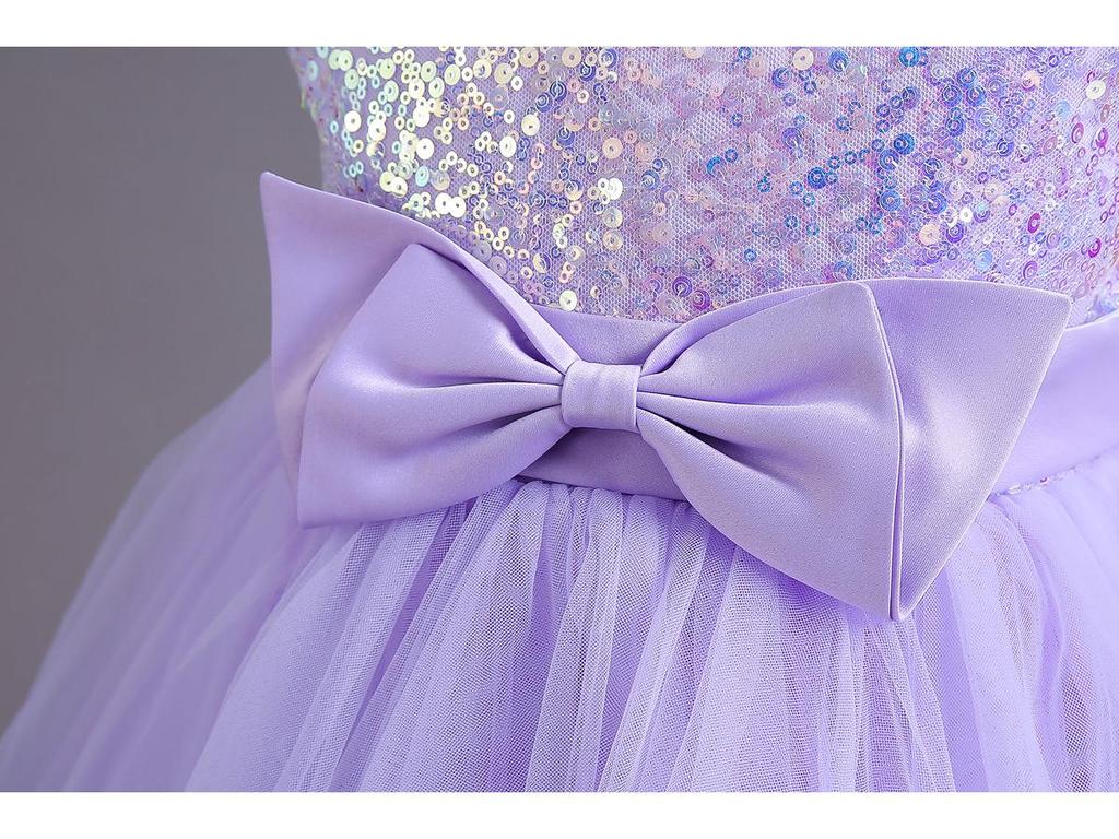 Mädchen Pailletten-Abendkleid für Kinder: Geburtstags- und Auftrittskleidung für Prinzessinnen