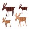Puzzle Craft Christmas Decoration Party Decor Xmas Tree Deer Ornaments Wooden Elk Hanging Pendants