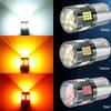 2X P21W LED 1156 BA15S BAU15S PY21W 1157 BAY15D P21/5W Led T20 7440 W21W WY21W 7443 W21/5W Żarówki 57SMD Samochód Kierunkowskaz Hamulec Światła cofania Lampa samochodowa