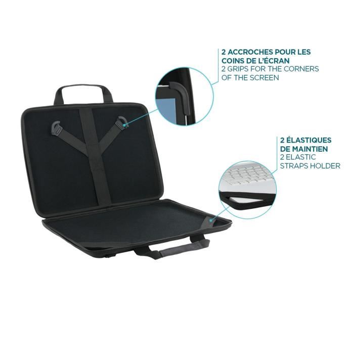Sacoche Pour Ordinateur Portable - THE ONE - Coque Clamshell - 20% Recyclée - Noir - 12.5-14''
