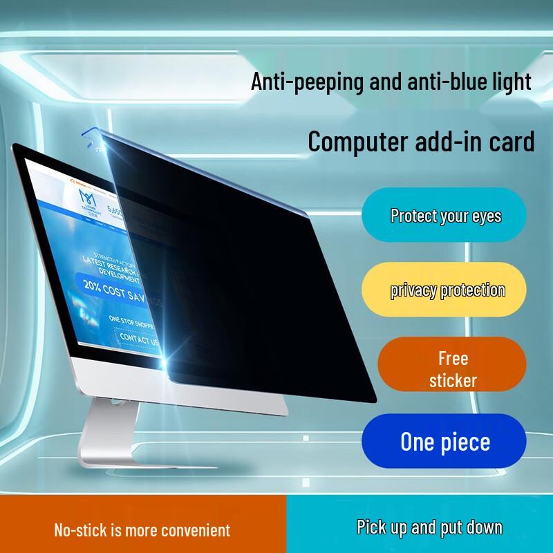 Acrylic Hanging Monitor Privacy & Anti-Blue Light Screen for 24-inch (16:10) Displays