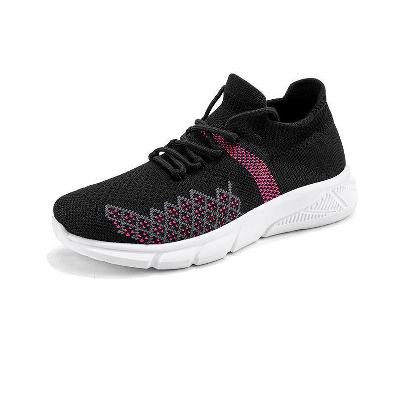 Autumn New Casual Shoes Flying Woven Size 42 Women's Lightweight Breathable Running Shoes Women's Sports Shoes