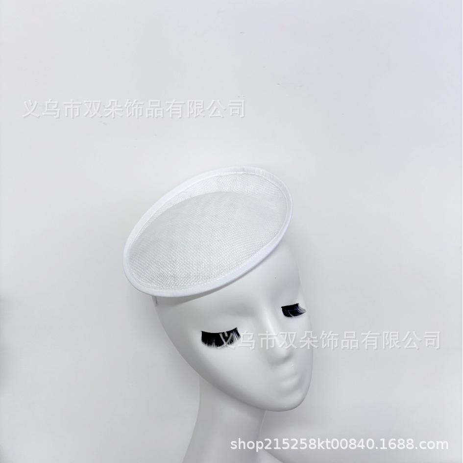 Imitation linen DIY hat embryo base elastic mesh hair accessories headgear hat bottom fashion retro top hat clothing DIY small warped edge