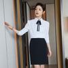 Women's Summer Hotel & Restaurant Uniform - Long-Sleeved Professional Shirt Suit.