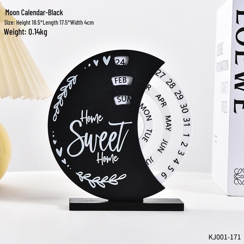 Ferris Wheel Desktop Moon Calendar: Manual Rotation Home Office Ornament with Advanced Design.