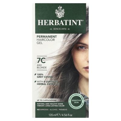 Permanent Hair Color Gel, 7C, Ash Blonde, 4.56 Fl Oz (135 Ml)