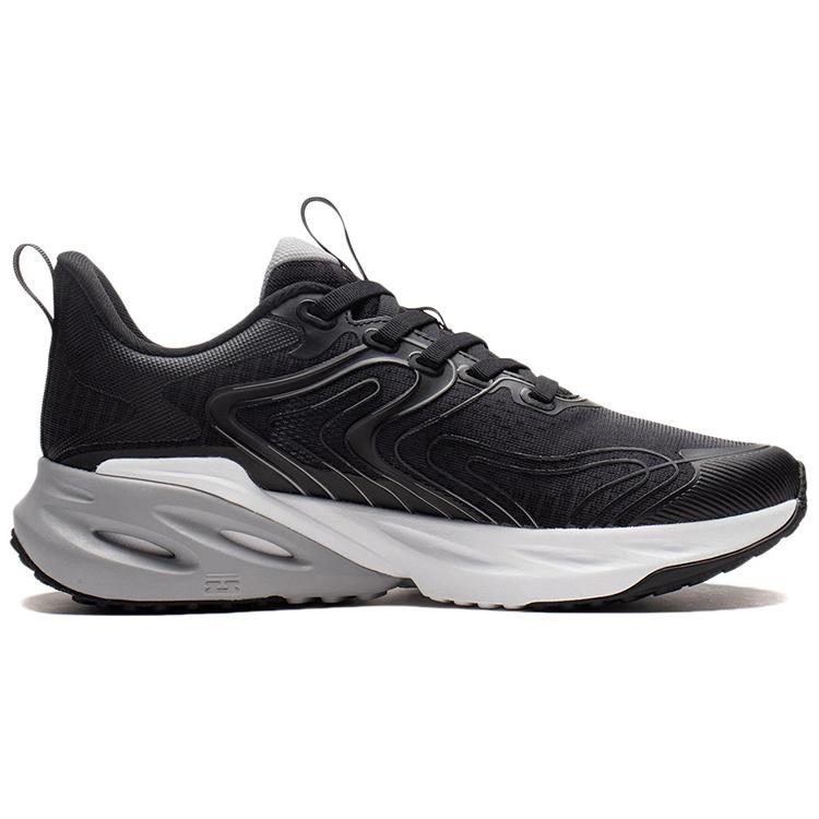 New LiNing EazGo Cushioning, Slip Resistant, Abrasion Resistant, Breathable, Rebound Low Top Running Shoes Men's Black ARES013-3