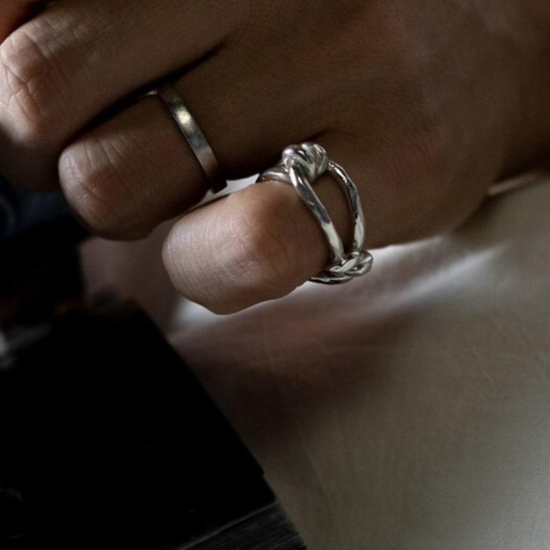 MOOSOO R02 Rough Knotted Ring