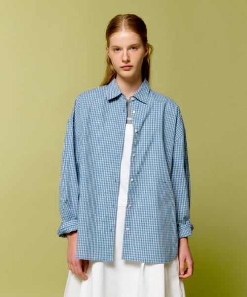 DEPOUND Check Oversized Shirt [Blue]
