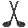 2Pcs Black Long Handle Turtle Shell Soup Ladle Plastic Asian Ramen Spoon Kitchen Dining Traditional Chinese Spoons Safe Sturdy