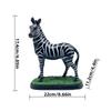 Striped Zebra Figurine Resin Miniature Animal Sculpture Desk Decoration Figure for Interior Home Decor