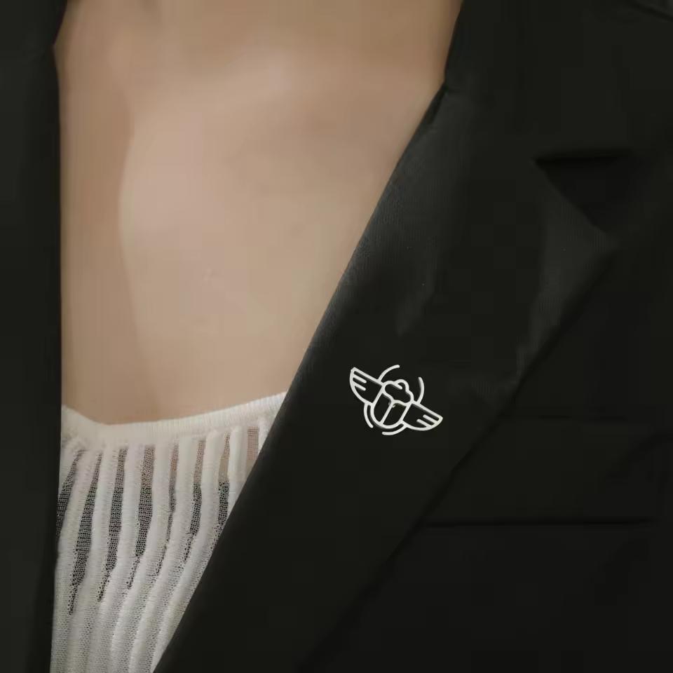 Lucktune Edelstahl Metall Pin Brosche Hexenknoten Flugzeug Ankh Kreuz Lebensbaum Broschen Für Männer Damen Hemd Abzeichen Geschenk