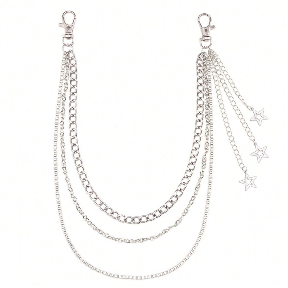 Waist Chain Female Cool Chain Star Decoration Punk Waist Chain Trouser Chain Accessories Skirt Hip Hop Jewelry Trouser Chain